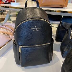 NWT - Kate Spade New York Leila Dome Backpack - Black Soft Leather - $399
